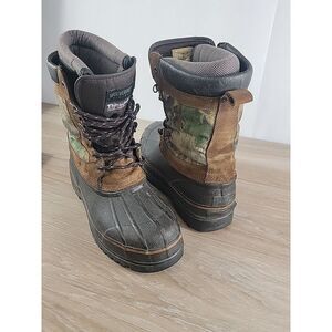 Wolverine Thinsulate Camo Brown Suede Hunting Duck Boots Outdoor Country Size 13